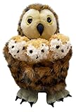 The Puppet Company - Hide Away Puppets - Tawny Owl with 3 Babies Hand Puppet
