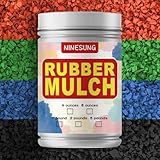 Multicolor Rubber Mulch Nuggets Protective Flooring for Playgrounds, Outdoor Park, Play Areas, Landscaping, School Sports Tennis Court, Runway Surfacing Repairs (Multicolor, 2 Pounds)