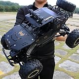 Jiakora RC Cars Remote Control Car 1:12 Off Road Monster Truck,Metal Shell 4WD Dual Motors LED Headlight Rock Crawler,2.4Ghz All Terrain Hobby Truck with 2 Batteries for 60 Min Play,Boy Adult Gifts