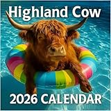 GOUHIDAMAI Highland Cow Calendar 2026 | Adorable Scottish Highland Cattle 12 Months Wall Calendar | Rustic Farmhouse Wall Art Home Decor for Organizing & Planning | Present for Animal Lovers