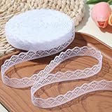 simarro White Lace Ribbon Roll, Fabric Vintage Pattern Roll Ribbons Lace Trim Sewing Crafts Lace for Gift DIY Wrapping Dress Decoration Wedding(30 Yards)(1)