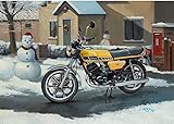 Yamaha RD250 Japanese Motorbike Motorcycle Christmas Xmas Card