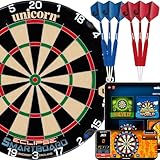 Unicorn Electronic Dartboard | Eclipse Smartboard | Traditional Sisal Bristle | Connects to Bluetooth Scorebuddy App | includes 6 Steel Tip Darts