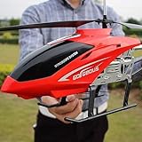 Large 75CM RC Helicopter, 3.5 Channel Remote Control with LED Lights and Alloy Lights, for Beginners Kids and Adults, Electric Airplane Toy for Outdoor Flight Gifts