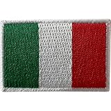 Mini Italy Flag Patch Iron Sew On Clothes Shirt Small Italian Embroidered Badge