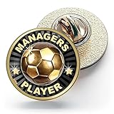 TROPHIESPLUSMEDALS Managers' Player Award Football Pin Badge - 25mm (1") | Premium Gold Design with High-Gloss Finish | Stylish Look with Butterfly Clasp | Reward Achievement