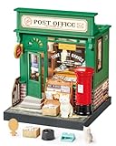 Rolife DIY Miniature House Kit Model Kits for Adults to Build Home Desk Bookshelf Decoration Century Post Office Craft Kits for Adults Gift Idea For Girls Boys Kids DS037