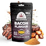 Poppamies Bacon Flavour Vegan Spice Mix - 100% Natural BBQ Seasoning - Perfect for Meat Potatoes Vegetables or as a Popcorn Seasoning - Large Pack 150g