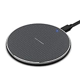 VERSA ESSENTIALS Fast Wireless Charger, 15W Wireless Charging Pad, Compatible with iPhone 15/14/13/12/11 Pro/Pro Max/XS Max/XR/SE, Samsung Galaxy S23/S22/S21/S10/S9/S8, HUAWEI, Xiaomi - Black