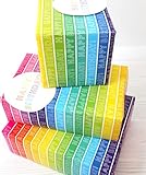 Abacus Cards – Rainbow Stripe Wrapping Paper – 2 Sheets & 2 Tags - Plastic Free & Fully Recyclable