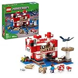 LEGO Minecraft The Mooshroom House Toy - Building Set incl. a Steve Figure, Mobs, a Crafting Table and Farm - Gaming Gift for 8+ Year Old Girls & - Boys 21270
