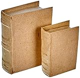 Create Crafts 265661 Creativ 6 x 9 x 2 cm Papier Mache Books 2 Assorted, Brown