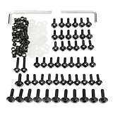 Alamor Motorcycle Fairing Bolts Kit Fastener Clips Screw compatible with Yamaha YZF R6 1999 2000 2001 2002 - Black