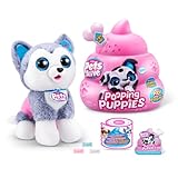 Pets Alive Pooping Puppies, Husky, Real Pet Dog Puppy, Play Soft Toy, Developmental Nurturing Plush, Color Change Unboxing, Interactive Electronic Pet Puppy, Ages 3+ (Husky)