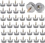 Zocipro 42Pcs Felt Glide Screws, 22mm Diameter Felt Pads for Furniture Feet, Round Chair Leg pads Nail-on Slider Pads for Wooden Furniture Stools Table Leg Feet