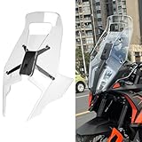 RUNNING PANTHER Windshield Deflectors for 390 790 890 ADV Adventure 2019-2022, Motorcycle Acrylic Front Wind Shield Air Deflector Windscreen Visor Accessories for 390 790 890 ADV 2020 (Transparent)