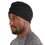 CHARM Casualbox | Crepe Twist Turban Hat Woven Headwrap Arabian Festival Boho Black(Size: One Size)