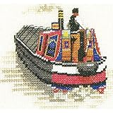 Heritage Cross Stitch Kit Aida Traditional Narrow Boat (A) Counted Pattern NBTN945-A 9.5x8.5cm