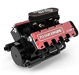 V8 Engine Model Kit, FS-V800 V8 28Cc Engine, 1:10 Water Cooled Nitro Engine Combustion Engine Model Toy Gift for RC Car Boat, 12.34 X 3.2 X 12.73 Cm