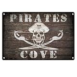 Pirates Cove Vintage Tin Sign Retro Metal Art Wall Poster for Man Cave Home Club Cafe Garage Decor 7.9 X 11.9 Inch