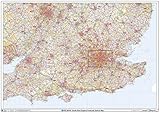 South East England Postcode District Wall Map (D2) - 47" x 33.25" Paper