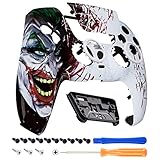 eXtremeRate LUNA Skin Redesigned Clown HAHAHA Front Shell Touchpad Compatible with ps5 Controller BDM-010 020 030 040 050, DIY Replacement Custom Touch Pad Cover Compatible with ps5 Controller