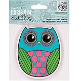 Papermania 4 x 4-inch Urban Stamp Owl, Multi-Colour
