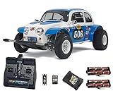 Tamiya RC 58452 Sand Scorcher Off Road Buggy 1:10 Premium Stick Radio Bundle