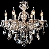 8118 Genuine K9 Crystal Chandelier Champagne 2, 5, 6, 7, 8,10,12,15, 18, 30, 32 Arms (6 Arms)