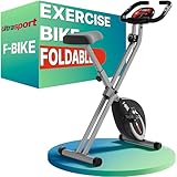 Ultrasport F-Bike Folding Exercise Bike 286 lbs Capacity, Extra Silent with Relax Foam Seat I Exercise Bikes for Home Use, Exercise Bike Foldable, Indoor Bike (black-silver)