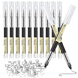 Surcotto Gel Pens, 12pcs 0.5mm Black Gel Ink Pens, Ultra-Fast Drying, Gel Pen for Writing, Drawing, and Outlining, Black Pens for Student, office worker etc.