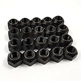 L ROVER FOR DEFENDER & FOR DISCOVERY 1 STEEL WHEEL NUT SET X20 BLACK NUTS - RRD500010