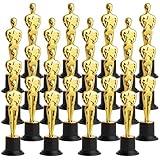 THE TWIDDLERS 24 Plastic Trophy Awards Winner Statue Set, 15.5cm / 6" - Perfect for Drama Competitions, Acting Classes, Dance, Mini Trophies for Recognition & Achievement Ceremony Gifts