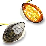 FLYPIG Flush Mount Turn Signals Amber Smoke LED Indicator Blinker Motorcycle Turn Signals For Honda CBR600RR CBR1000RR CBR 600 F4 CBR900 CBR919 CBR929 F4i- Universal 12V Motorcycle Indicators (2Pcs)