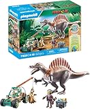 Playmobil | Dinos | Spinosaurus Attack on Dino Excavation | Dinosaur Playset | Action Toy | Adventure Toy for Kids Aged 4+ | 71820