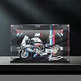 Showcase Dustproof Display Case for L-e-g-o 42130,Acrylic Display Case Compatible with Lego 42130 Technic BMW M 1000 RR Motorcycle(Not Include Model Kit)(Inkjet)