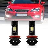 NSLUMO PAIR FOG LAMP H8 LED CANBUS for SEAT LEON Mk3 5F SC ST 2013- NO ERROR 2x Xenon White H8 H11 LED Bulb Fog Lamp Driving Light