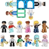 Magnetic Figures for Kids, 12 Pieces Magnetic Play People Magnet Building Toys for Kids Ages 3 4 5 6 7 8+, STEM Learning Toys Magnet Tiles Expansion Accessories Pack, 3 Inches Community Figures Set