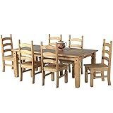 Corona Furniture Corona 6'0" Dining Table & 6 Chairs