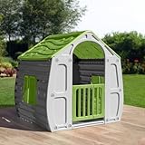 Garden Store Direct 10-561 Magical House Kids Playhouse - Indoor/Outdoor Children's Play Tent with Door & Windows, 102x90x109cm, Easy Assembly Plastic Toy House Multiple Colours Available! (Pastel)