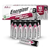 Energizer Advanced - AA Batteries (12 Pack) - Double A Battery 1.5V - Up To 100% Longer Lasting - Ideal for High-Drain Devices - 0% Plastic Packaging - 10 Year Shelf Life [Amazon Exclusive]