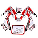 HMParts Pit Bike/Dirt Bike Top Sticker Set X - Red New