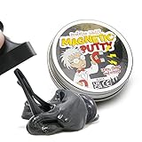 Professor Gauss™ Magnetic Putty with Skittle Magnet for Kids, Boy, Girl, Science, Learning, and Fun - Black Goo