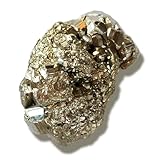 RJINGSHI Raw Pyrite Crystal Stone Natural Rough Gemstone Unpolished Healing Crystal Specimen Spiritual for Polishing, Sanding, DIY, Decor, Reiki, Collection, Crafts (1.5-2 inches)