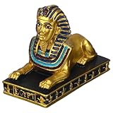 SEWACC Resin Egyptian Sphinx Ornament for Home Office Decor Vintage Desktop Sculpture Creative Festival Decoration for Weddings Birthdays Christmas