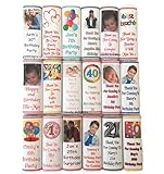 50 Personalised DIY Birthday Chocolate Bar WRAPPERS Favours Can be made for ANY occasion