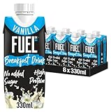 FUEL10K Vanilla High Protein Milk Breakfast Drink, 330 ml (Pack of 8)