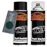 TRISTARcolor Car paint Spray can set for Chrysler/Dodge/Jeep/Plymouth/Viper PG8 Deep Hunter Green Perl/Forest Green Perl Metallic Base coat clear coat spray can 400ml