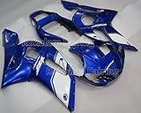 YZF600 R6 98-02 Fairing Set For Yamaha YZF-R6 1998-2002 YZFR6 Motorbike Blue White Bodywork Fairing Fit (Injection molding)