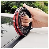 Cuttable T-Car Sunroof Cover Seal Rubber Trim,Dust Proof & Weather Stripping for Windshield,Tailgate Adhesive Rubber Seal Strip (14mmx5M)